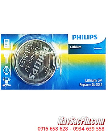 Philips CR2032  _Pin 3v lithium Philips CR2032  chính hãng _Vỉ 1viên